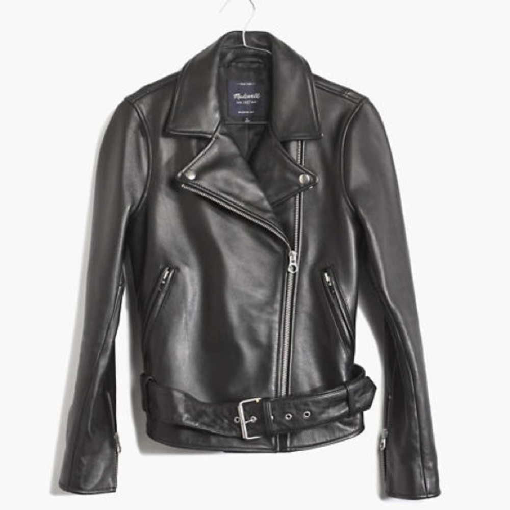 Madewell Ultimate Leather Motorcycle Jacket Black